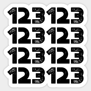 123123 12/31/23 New Year's Eve 2023 Vintage Retro Sticker